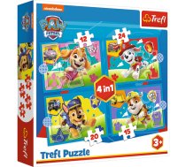 TREFL PAW PATROL Pužļu komplekts 4in1 Ķepa Patruļa (34628T)