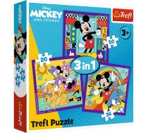 TREFL DISNEY Pužļu komplekts 3in1 Mikipele (34894T)