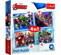 TREFL AVENGERS Pužļu komplekts 4 in 1 (34386T)