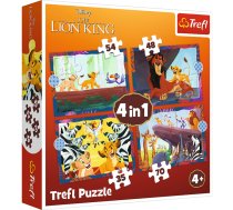 TREFL DISNEY Pužļu komplekts 4in1 Karalis Lauva (34653T)