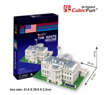 CUBICFUN 3D puzle Baltais Nams, ASV (C060H)