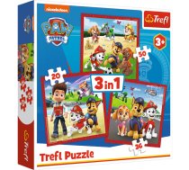 TREFL PAW PATROL Pužļu komplekts 3 in1 (34867T)