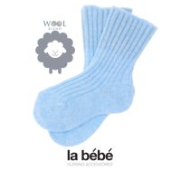 La bebe™ Wool Angora Socks Art.134227 Cloud Bērnu vilnas zeķītes/zekes Izmērs: 25-27 (15 см).