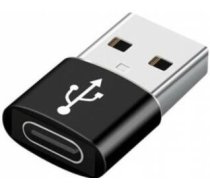 Adapteris Gembird USB AM to Type-C Female Black (A-USB2-AMCF-02)