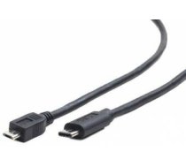 Kabelis Gembird MicroUSB Male - Type C Male 3m Black (CCP-USB2-MBMCM-10)