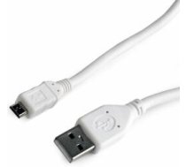 Kabelis Gembird USB Male - MicroUSB Male 1m White (CCP-MUSB2-AMBM-W-1M)