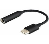 Kabelis Savio USB Type C Male - 3.5mm Female Black (AK-35/B)