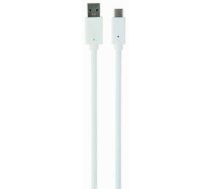 Kabelis Gembird USB-A Male - USB Type-C Male 0.5m White (CCP-USB3-AMCM-W-0.5M)