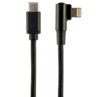 Kabelis Gembird USB Type-C Male - 8-pin Male 0.2 m Black (CC-USB2-CMLML-0.2M)