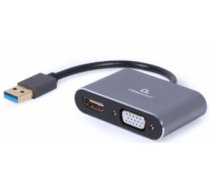 Gembird USB to HDMI + VGA Display Adapter Space Grey (A-USB3-HDMIVGA-01)