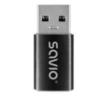 Adapteris Savio AK-81 USB-A to USB-C Black (AK-81)
