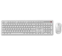 Klaviatūra un pele Gembird Desktop set Slim Pro Business wireless US White (KBS-WPS-01-W)