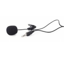 Piespraužams mikrofons Gembird 3,5 mm melns (MIC-C-01)