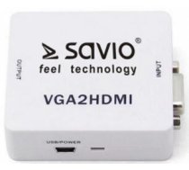 Savio VGA – HDMI Full HD / 1080p 60Hz Converter/ Adapter (CL-110)