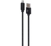 Kabelis Gembird USB-A Male - Lightning Male 1.8m Black (CCDB-MUSB2B-AMLM-6)
