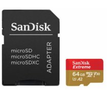 SanDisk Extreme 64GB microSDXC + Adapter (SDSQXAH-064G-GN6AA)