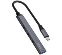 Adapteris Savio USB-C – 3 × USB-A 2.0, 1 × USB-A 3.1 GEN 1 HUB AK-71 (AK-71)