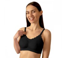 Krūšturis barošanai BabyOno 585 Silver ions, 75/80D black