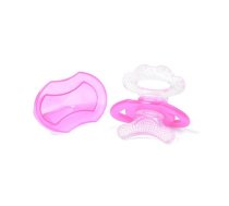 Silikona zobu riņķis-masētājs BabyOno 1008/02 pink