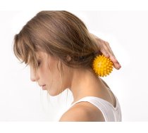 Masāžas bumba-ezītis FIZJO 7,6 cm, yellow (884)