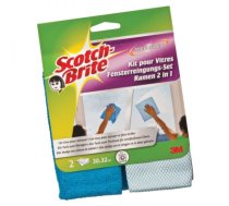 Mikrošķiedras lupatiņa logiem 3M Scotch-Brite, 32 x 30 cm, 2 gab./ iepak. (400-01423)
