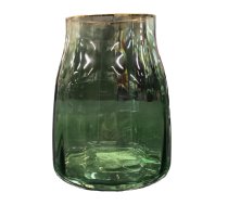 BESK Vāze stikla pelēka/ zaļa 18cm (4750959106532)