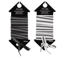 Acces Kurpju šņores melnas,baltas atstarojošas (6410412812827)
