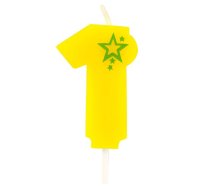 PAPSTAR Svecīte dzimšanas dienas 1 dzeltena (4002911864210)