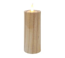 BESK Dekors Svece LED 6x15cm, koka efektu (4750959144916)
