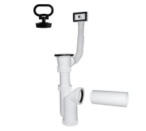 PLASTBRNO Sifons virtuves izlietnei 1 1/2X50mm ar izplūdi, pārplūdi (8595156227156)