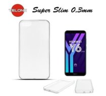Telone Ultra Slim 0.3mm Back Case Huawei Y6 (2018) super plāns telefona apvalks Caurspīdīgs (TL-BSUS-HU-Y6/18-TR)