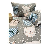 Bērnu gultas veļas komplekts CATS grey