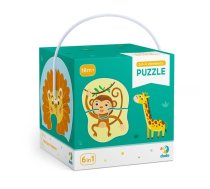 Mazuļu rotaļlietas Puzle Savvaļas dzīvnieki 2-3-4 el. (ETC300153)