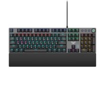 Aula F2058 KRGD Mehānisko Pogu Spēļu klaviatūra USB Vads 1.6m 108 macro pogas EN / RUS RGB Led Pelēka (F2058)