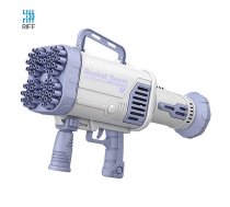 Riff Rocket Bazooka 64 Burbuļu Pistole ar pudeles glabātuvi priekš iekštelpu bērnu prieku svētkiem un ārtelpu spēlēm Zila (RF-456-11A-BLUE)