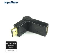 Qoltec 50516 HDMI AF Regulējams leņķa Vada Adapteris - HDMI A Spraudnis / HDMI A Ligzda Melns (50516)