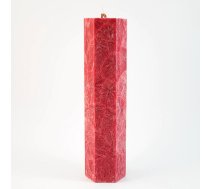 Baltic Candles &quot;Lace Candle&quot; Kristālstearīna cilindrs / degšanas laiks 38h (50x200mm) Red (39079)