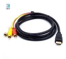 Riff HDMI A Male-3 RCA audio un video kabelis 1m melns (RF-3RCA-HDMI)