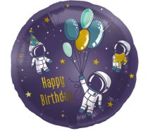 Folat Folija gaisa balons &quot;Birthday Space&quot; 45cm (67927)