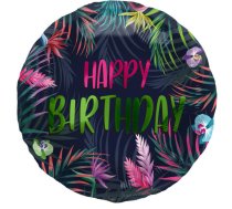 Folat Folija gaisa balons &quot;Birthday Neon Tropical&quot; 45cm (67914)