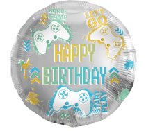 Folat Folija gaisa balons &quot;Birthday Gaming&quot; 45cm (67935)