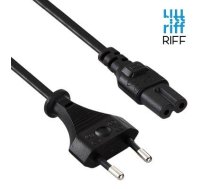 Riff strāvas kabelis no EU kontaktdakšas uz C7 kontaktdakšu (1m) (RF-EU/C7-1M-BLACK)