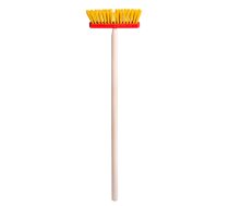 Woody 91887 Koka-plastmasas Dārza instruments - Slota (100cm) bērniem no 3+ gadiem Dzeltena/Sarkana (WD91887)
