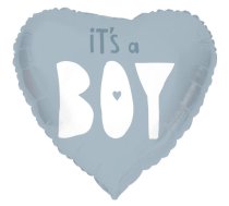 Folat Folija gaisa balons Heart shaped &quot;It's a Boy&quot; 45cm (67955)