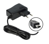 Riff K-19C universāls tīkla strāvas adapteris 5V 1.5A lādētājs ar Mini USB izeju GPS navigatoriem un DVR 1m (PS-M-K-19C)