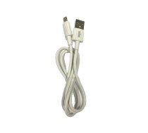 CallMe BL90 Rievots Izturīgs TPE Universāls Micro USB uz USB Datu &amp; Ātrās Uzlādes  2.4A kabelis 1m Balts (BL90MIC1MWH)