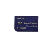 Sony Memory Stick Pro Duo Magicgate atmiņas karte 64MB lietota pārbaudīta formatēta Bulk (PS-M-SON-MSPD-64)