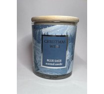 Baltic Candles Blue Sage Aromatizēta svece stikla glāzē ar vāciņu / sveces degšanas laiks 33h (39088)