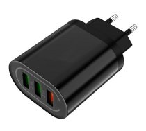 Ātrs tīkla ladētājs USB Quick 18W melns PPLP37D