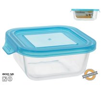 Kvadrātveida stikla pusdienu kārba 800 ml, 6 x 17,5 x 15,5 cm, KITCHEN&GO (8445393406008)